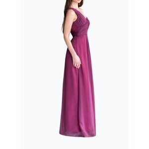 Alfred Angelo One-Shoulder Purple Chiffon Bridesmaid/Prom/Formal Dress Size 6